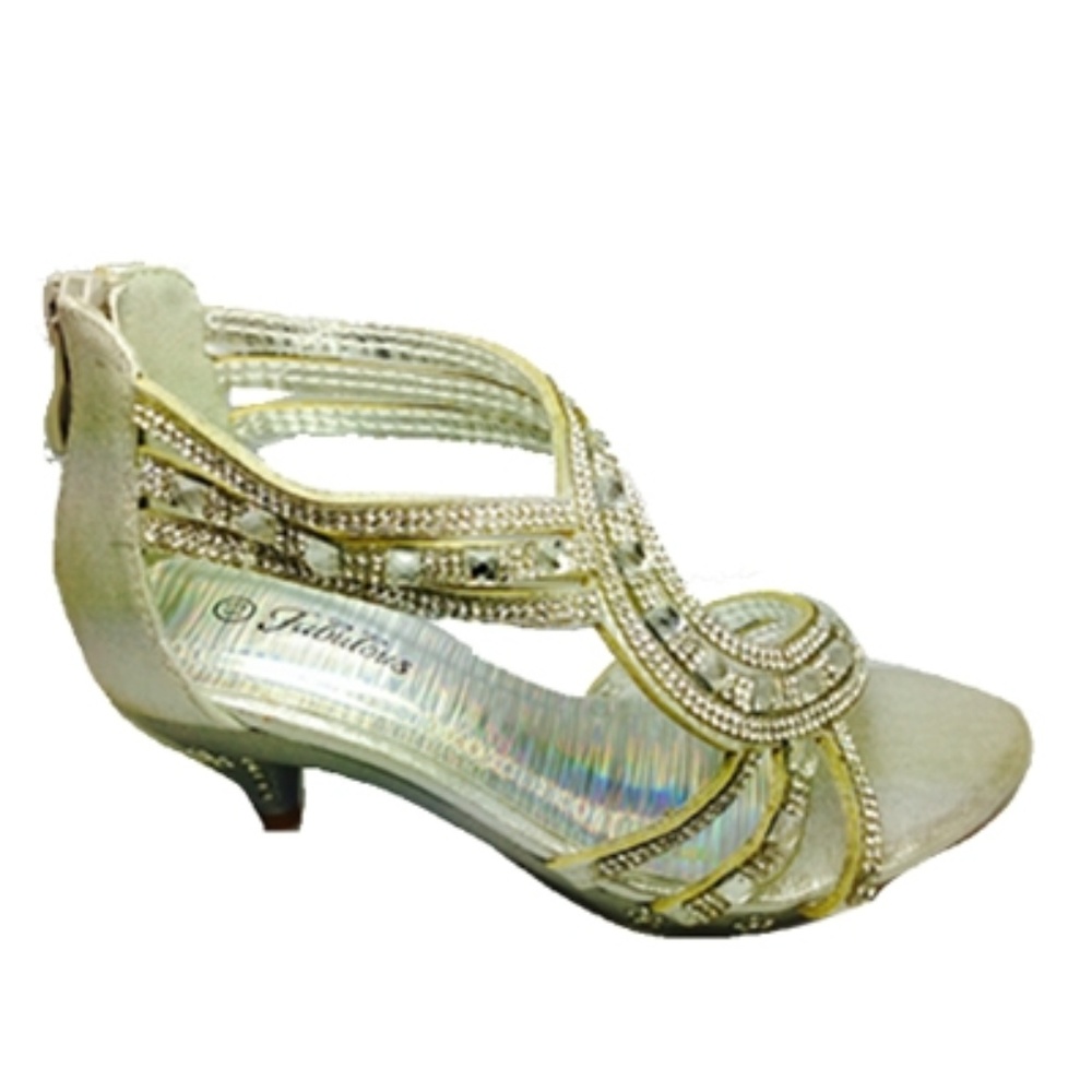 88k Bling Sparkle Rhinestone Dress Shoes Gold